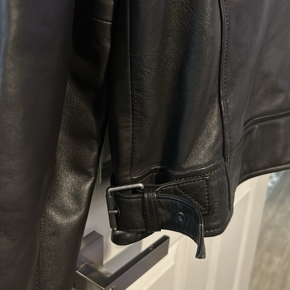 Guess mens leather jacket large - Dark Brown - Picture 9 of 13